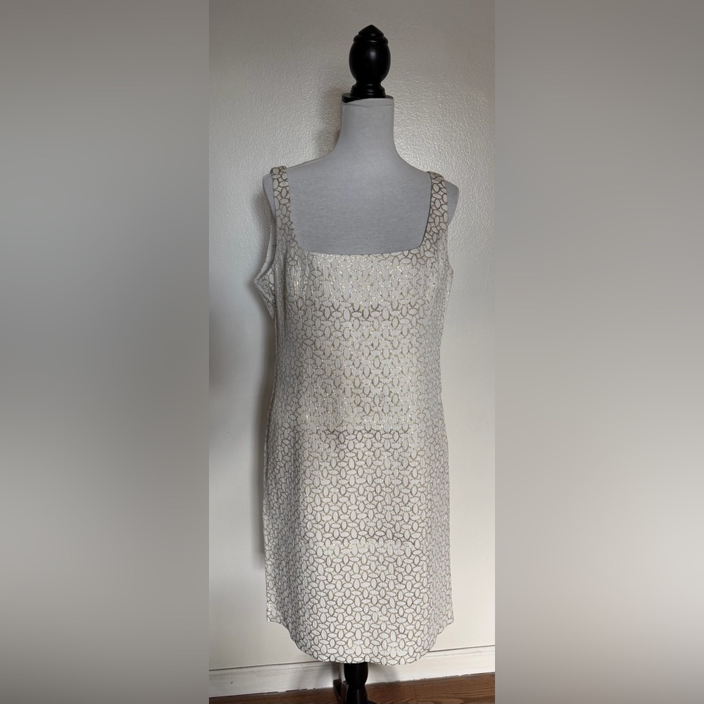 Lauren Ralph Lauren White and Gold Dress